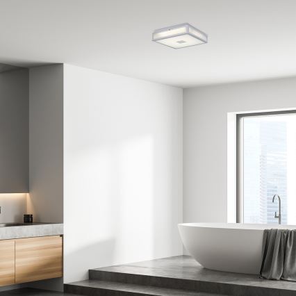 Rabalux - LED Vannas istabas griestu lampa LED/24W/230V IP44 4000K 40x40 cm balta