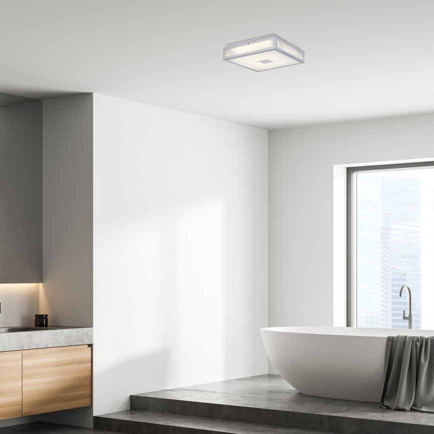 Rabalux - LED Vannas istabas griestu lampa LED/24W/230V IP44 4000K 40x40 cm balta