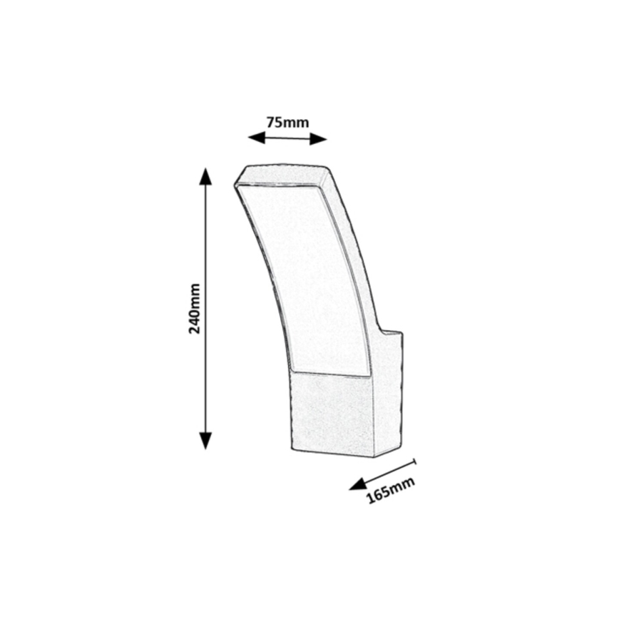 Rabalux - LED Āra sienas gaismeklis LED/12W/230V IP44