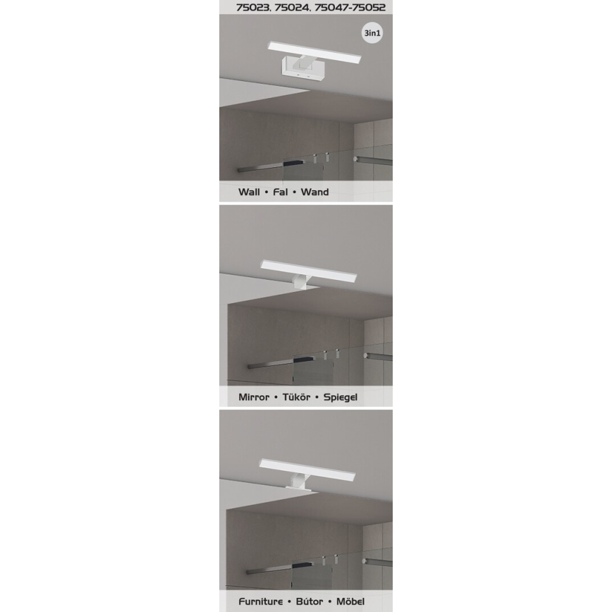 Rabalux - LED spoguļa apgaismojums vannas istabai LED/6W/230V IP44 40 cm spīdīgs hroms