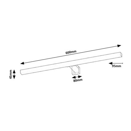 Rabalux - LED spoguļa apgaismojums vannas istabai LED/9W/230V IP44 60 cm spīdīgs hroms