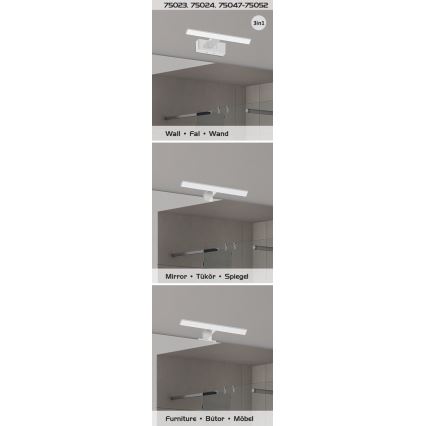Rabalux - LED vannas istabas spoguļa apgaismojums LED/4W/230V IP44 20 cm melns