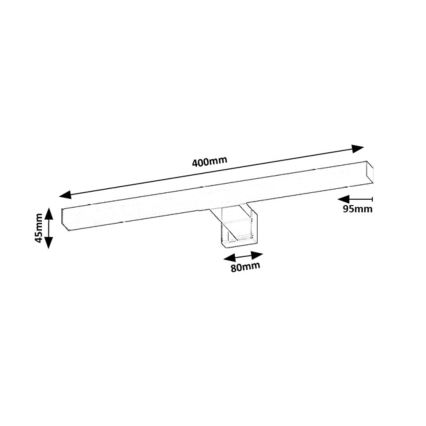 Rabalux - LED vannas istabas spoguļa apgaismojums LED/6W/230V IP44 40 cm melns