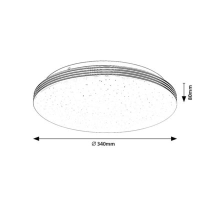 Rabalux - LED griestu gaismeklis vannas istabai, 18W/230V, IP44, Ø 34 cm