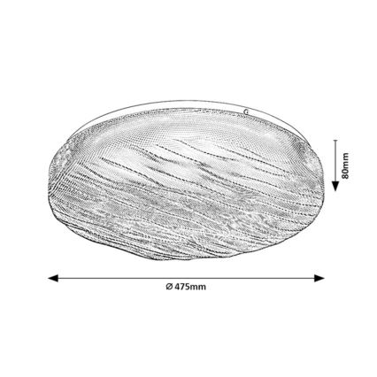 Rabalux - LED vannas istabas griestu lampa LED/36W/230V IP44 4000K Ø 47,5 cm