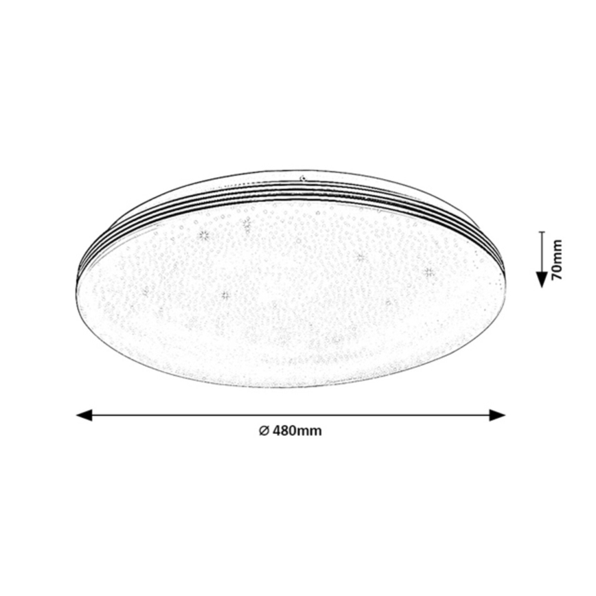Rabalux - LED vannas istabas griestu gaismeklis LED/40W/230V IP44 4000K Ø 48 cm