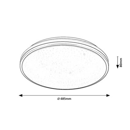 Rabalux - LED griestu gaismeklis vannas istabai LED/40W/230V IP44 4000K Ø 48,5 cm