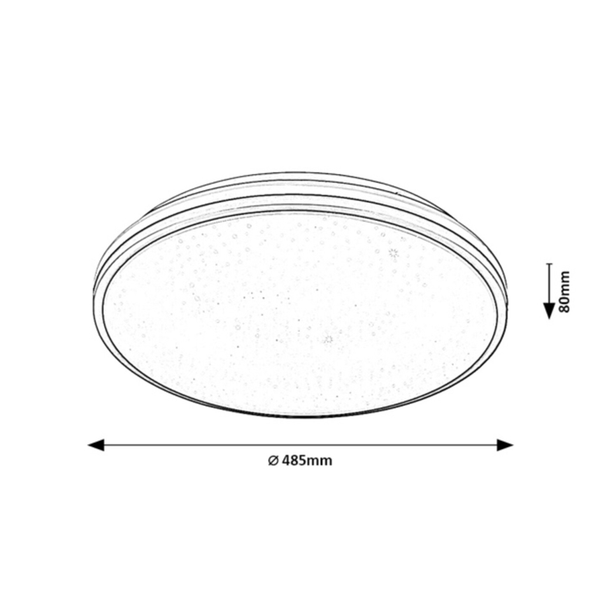 Rabalux - LED griestu gaismeklis vannas istabai LED/40W/230V IP44 4000K Ø 48,5 cm