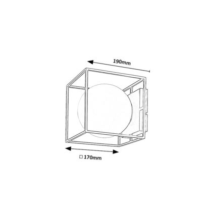 Rabalux - Āra sienas gaismeklis 1xE14/15W/230V IP44 melns