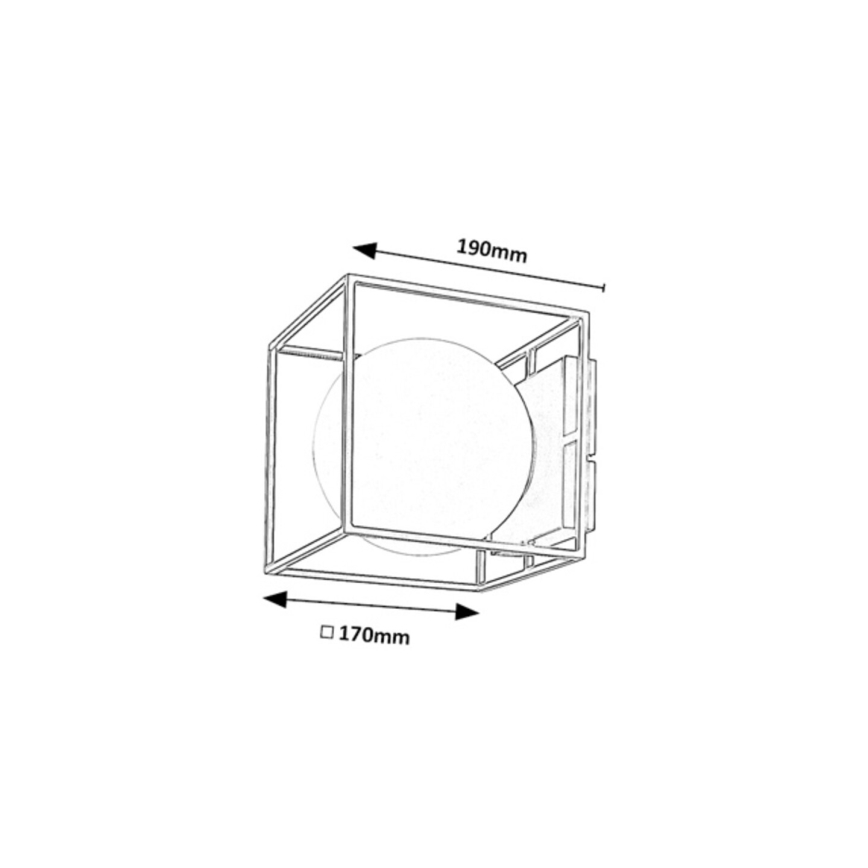 Rabalux - Āra sienas gaismeklis 1xE14/15W/230V IP44 melns