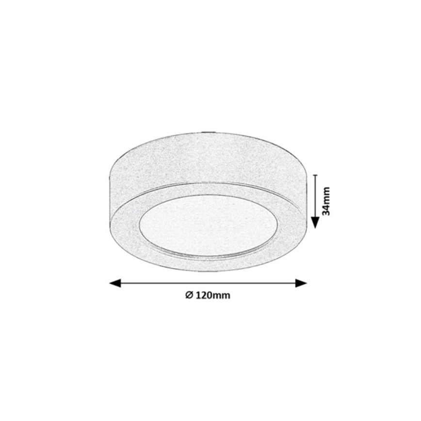 Rabalux - LED vannas istabas griestu lampa LED/7W/230V Ø 12 cm IP44 balta