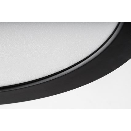 Rabalux - LED vannas istabas griestu lampa LED/24W/230V Ø 22 cm IP44 melna