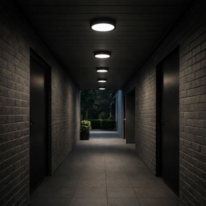 Rabalux - LED vannasistabas griestu gaismeklis LED/30W/230V Ø 30 cm IP44 melns