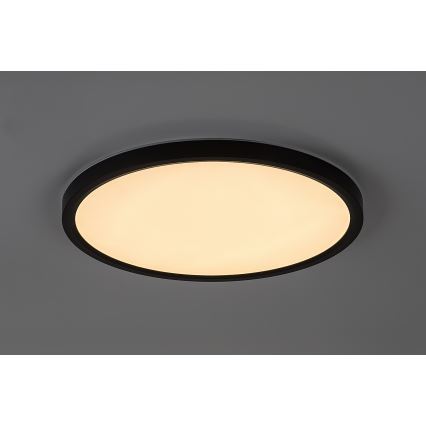 Rabalux - LED vannas istabas griestu gaismeklis LED/24W/230V 3000/4000/6000K Ø40 cm IP44 melns