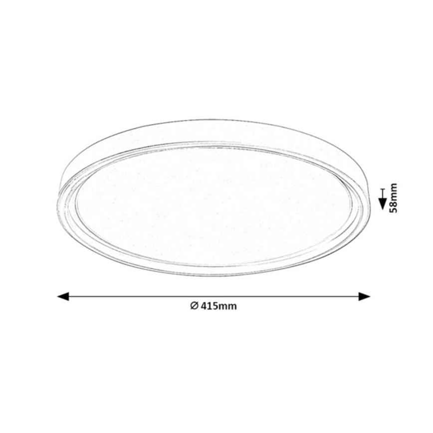 Rabalux - regulējama LED griestu lampa LED/31W/230V IP40 3000–6500K Ø 41,5 cm + tālvadības pults