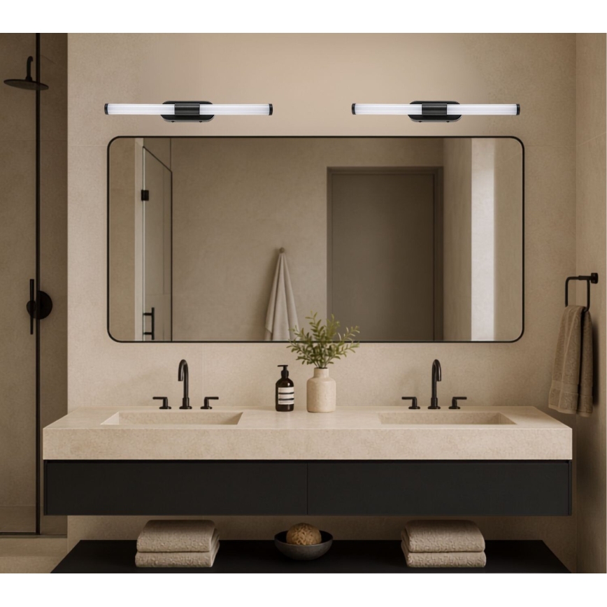 Rabalux - LED vannas istabas spoguļa apgaismojums LED/6W/230V IP44 40 cm melns