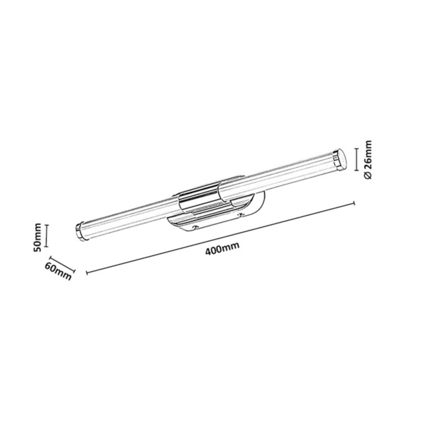 Rabalux - LED vannas istabas spoguļa apgaismojums LED/6W/230V IP44 40 cm melns
