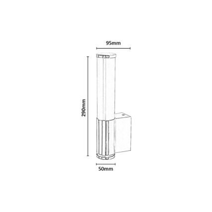 Rabalux - LED Vannas istabas sienas gaismeklis LED/6W/230V IP44 melns