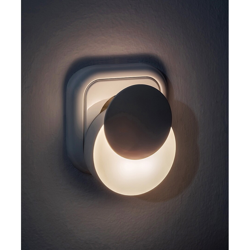 Rabalux - LED Kontaktligzdas nakts lampa ar krēslas sensoru LED/0,3W/230V 3000K