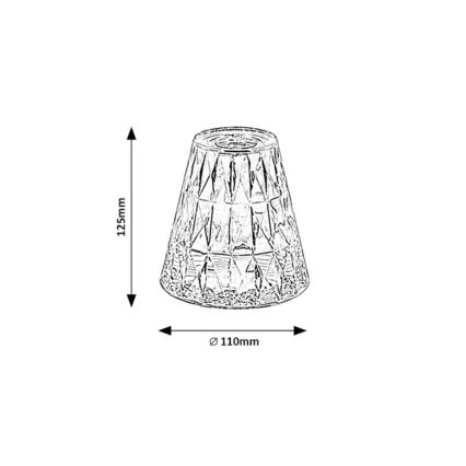 Rabalux - LED RGB Aptumšojama, lādējama galda lampa LED/2W/5V 3000K