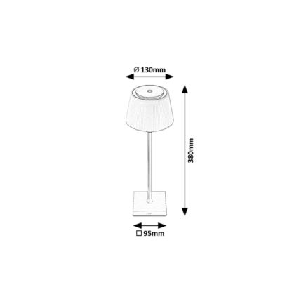 Rabalux - LED Aptumšojama, lādējama galda lampa LED/4W/3,7V 1800 mAh 3000-5000K IP44 melna