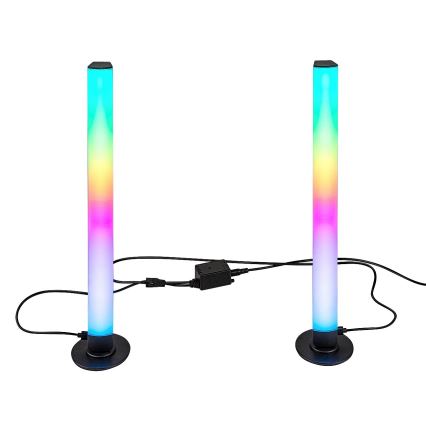 Rabalux - KOMPLEKTS 2x LED RGB Aptumšojama galda lampa PACO LED/5W/5V + tālvadības pults