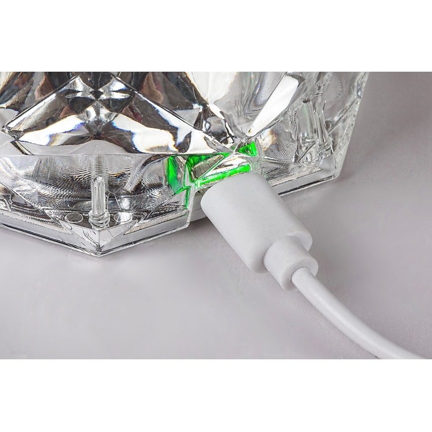 Rabalux 76015 - LED RGB Aptumšojama uzlādējama galda lampa SIGGY LED/1,5W/3,7V 800 mAh