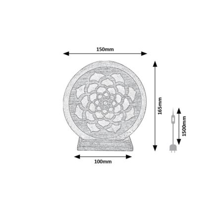 Rabalux - Sāls lampa 1xE14/15W/230V