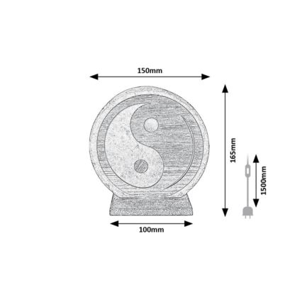 Rabalux - Sāls lampa 1xE14/15W/230V