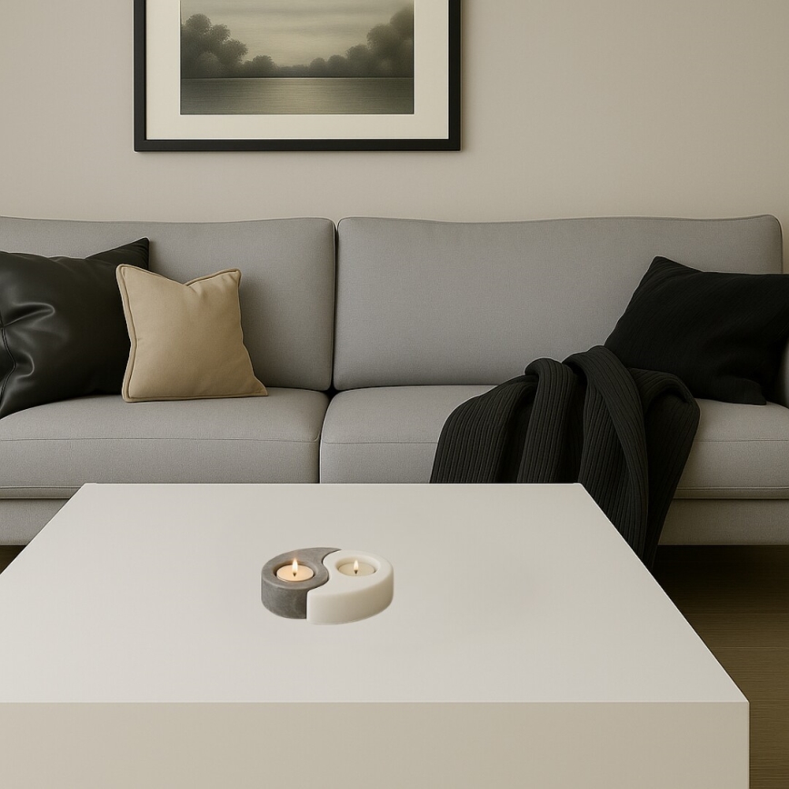 Rabalux - sāls lampa - svečturis pelēks/balts