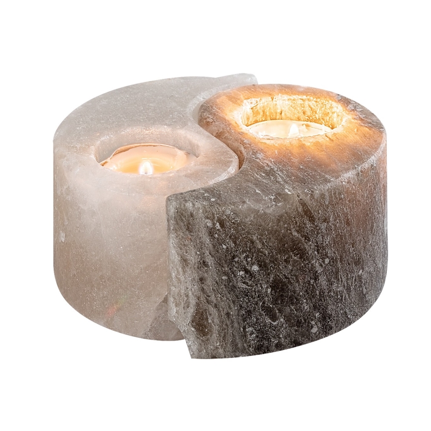 Rabalux - sāls lampa - svečturis pelēks/balts