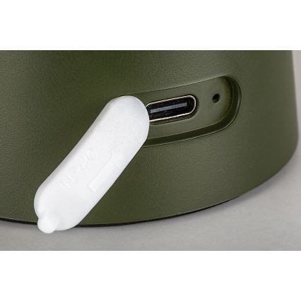 Rabalux - uzlādējama LED āra lampa ar skārienvadību un regulējamu spilgtumu, 1,5 W/5 V, IP44, 1200 mAh, USB, zaļa