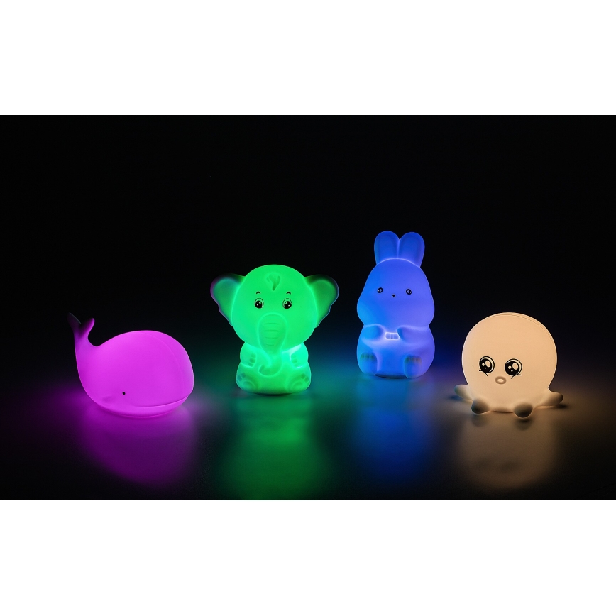 Rabalux - LED RGB skārienjūtīga nakts lampa LED/0,05W/1xCR2032 valis