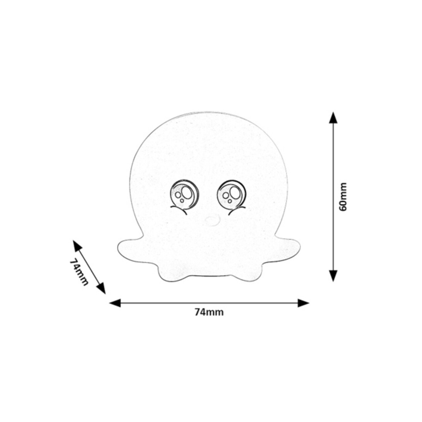 Rabalux - LED RGB skārienvadāma nakts lampa LED/0,05W/1xCR2032 astoņkājis