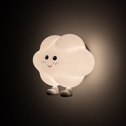 Rabalux - LED uzlādējama skārienvadāma bērnu naktslampa ar regulējamu spilgtumu LED/2,7W/5V 200 mAh mākonis