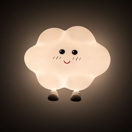 Rabalux - LED uzlādējama skārienvadāma bērnu naktslampa ar regulējamu spilgtumu LED/2,7W/5V 200 mAh mākonis