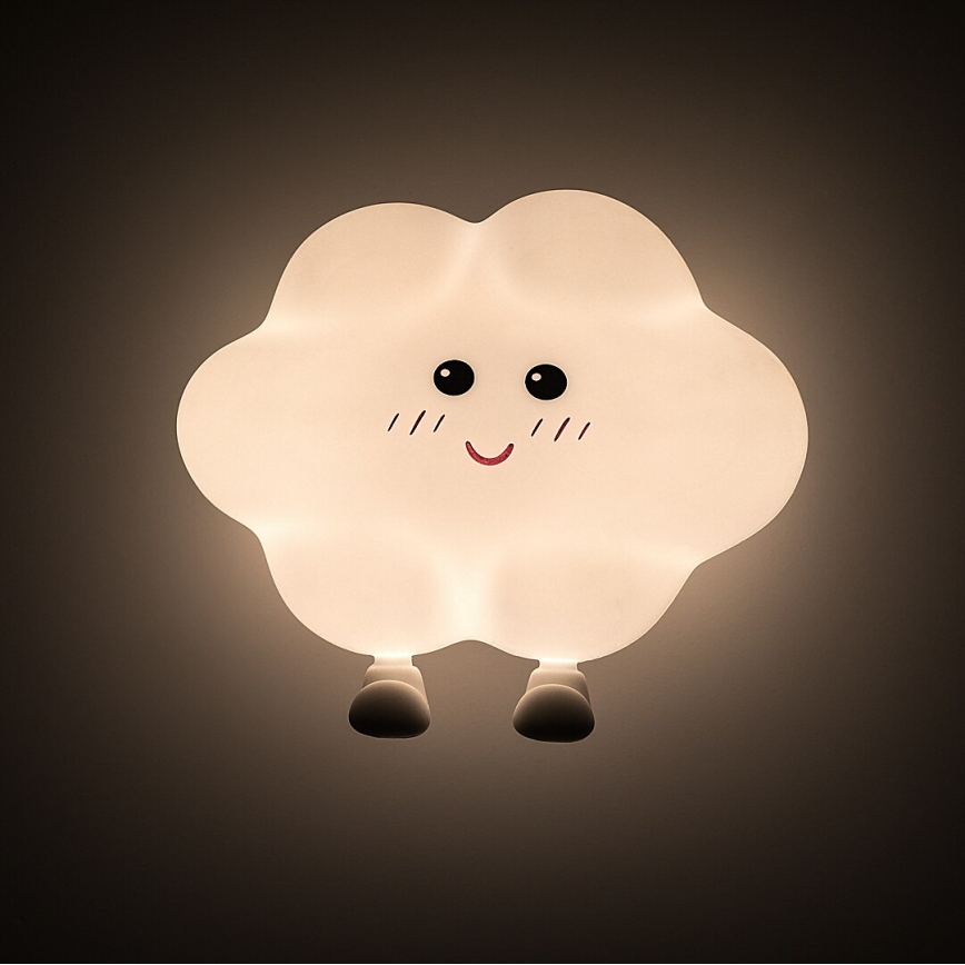 Rabalux - LED uzlādējama skārienvadāma bērnu naktslampa ar regulējamu spilgtumu LED/2,7W/5V 200 mAh mākonis