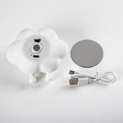 Rabalux - LED uzlādējama skārienvadāma bērnu naktslampa ar regulējamu spilgtumu LED/2,7W/5V 200 mAh mākonis
