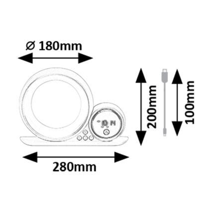 Rabalux - LED RGB Galda lampa ar skaļruni LED/5W/230V