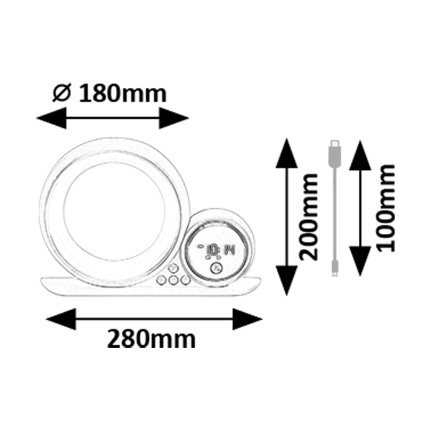 Rabalux - LED RGB Galda lampa ar skaļruni LED/5W/230V