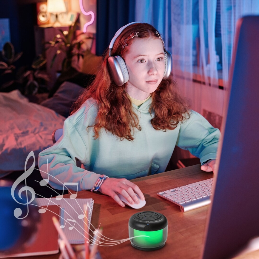 Rabalux - RGB Galda lampa ar skaļruni RGB/3W/3,7V 500mAh