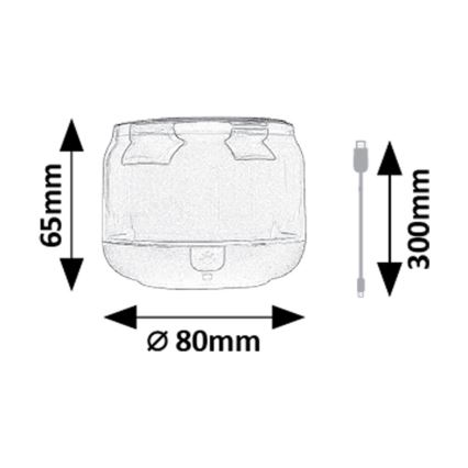Rabalux - RGB Galda lampa ar skaļruni RGB/3W/3,7V 500mAh