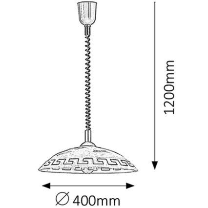 Rabalux 7640 - lustra ETRUSCO 1xE27/60W/230V