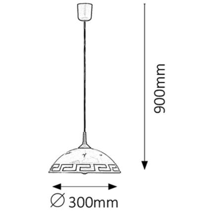 Rabalux 7652 - lustra ETRUSCO 1xE27/60W/230V