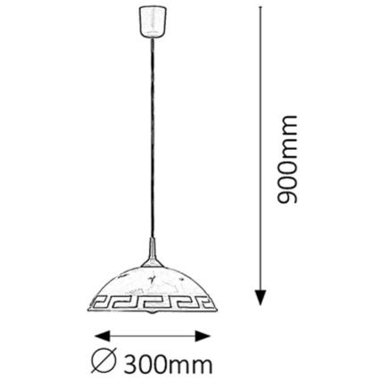 Rabalux 7652 - lustra ETRUSCO 1xE27/60W/230V