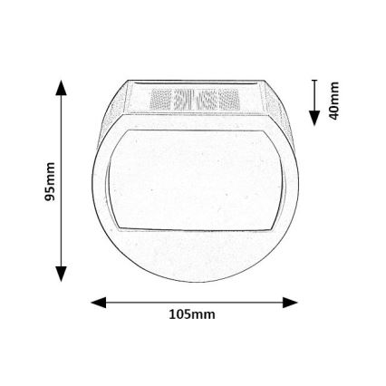 Rabalux - LED Saules enerģijas lampa ar sensoru LED/0,5W/1,2V IP44