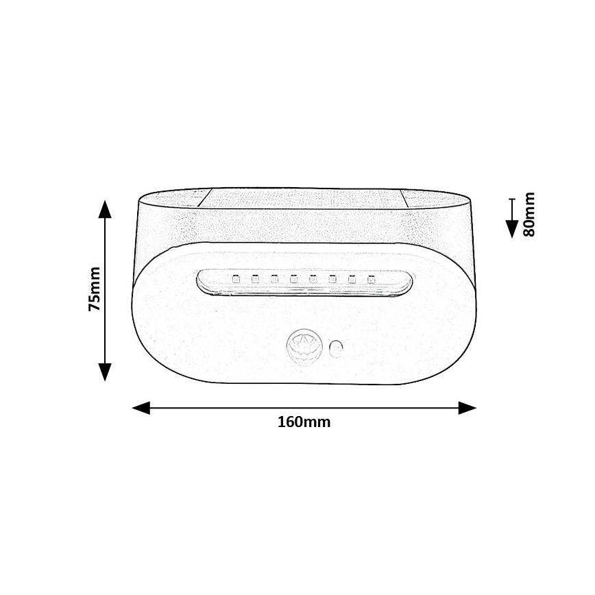 Rabalux - LED Saules enerģijas lampa ar sensoru LED/3,2W/3,7V IP44