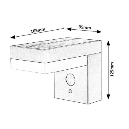 Rabalux - LED Saules enerģijas lampa ar sensoru LED/6W/3,7V IP44