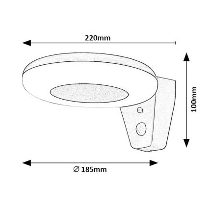 Rabalux - LED Saules enerģijas lampa ar sensoru LED/4W/3,7V IP44