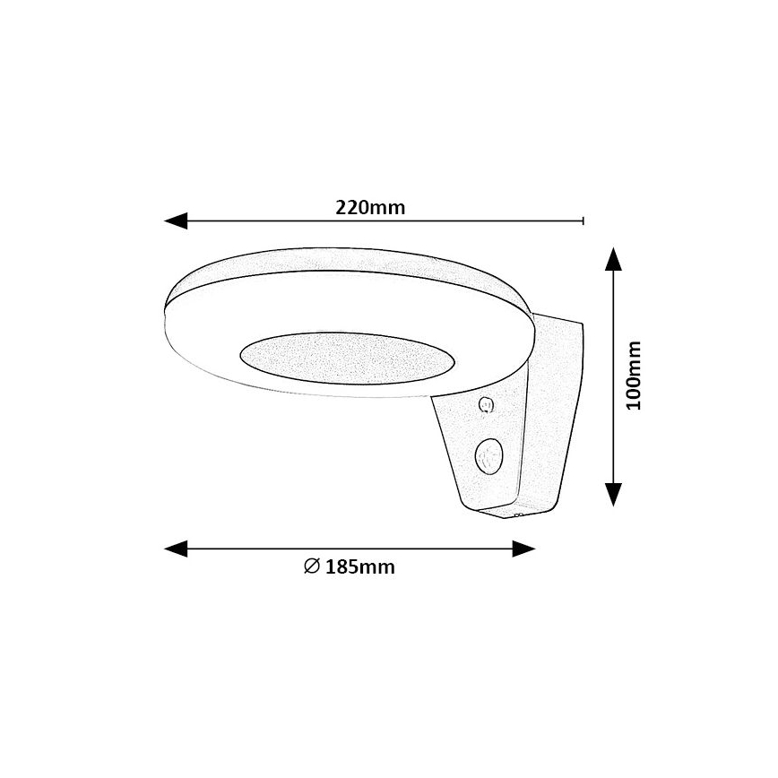 Rabalux - LED Saules enerģijas lampa ar sensoru LED/4W/3,7V IP44